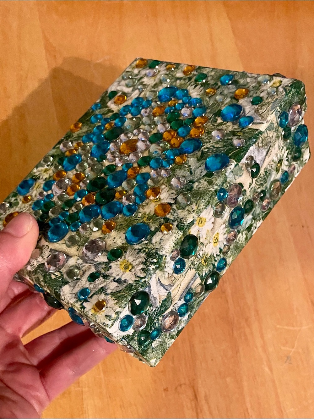 Decorative Gemstone Jewelry Organizer Box - Multicolor
